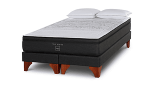 BOX SPRING ROSEN TEMPO BD 2 PL + ALMOHADAS EXTRA