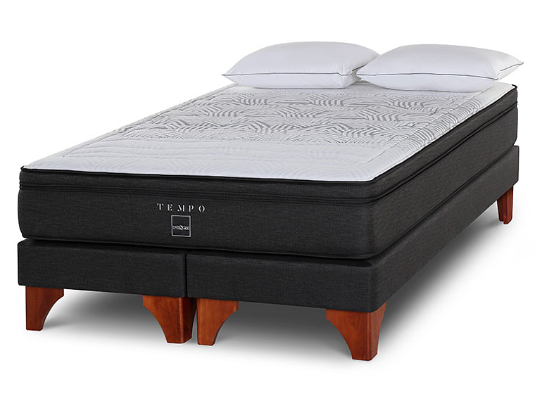 BOX SPRING ROSEN TEMPO BD 2 PL + ALMOHADAS EXTRA 1