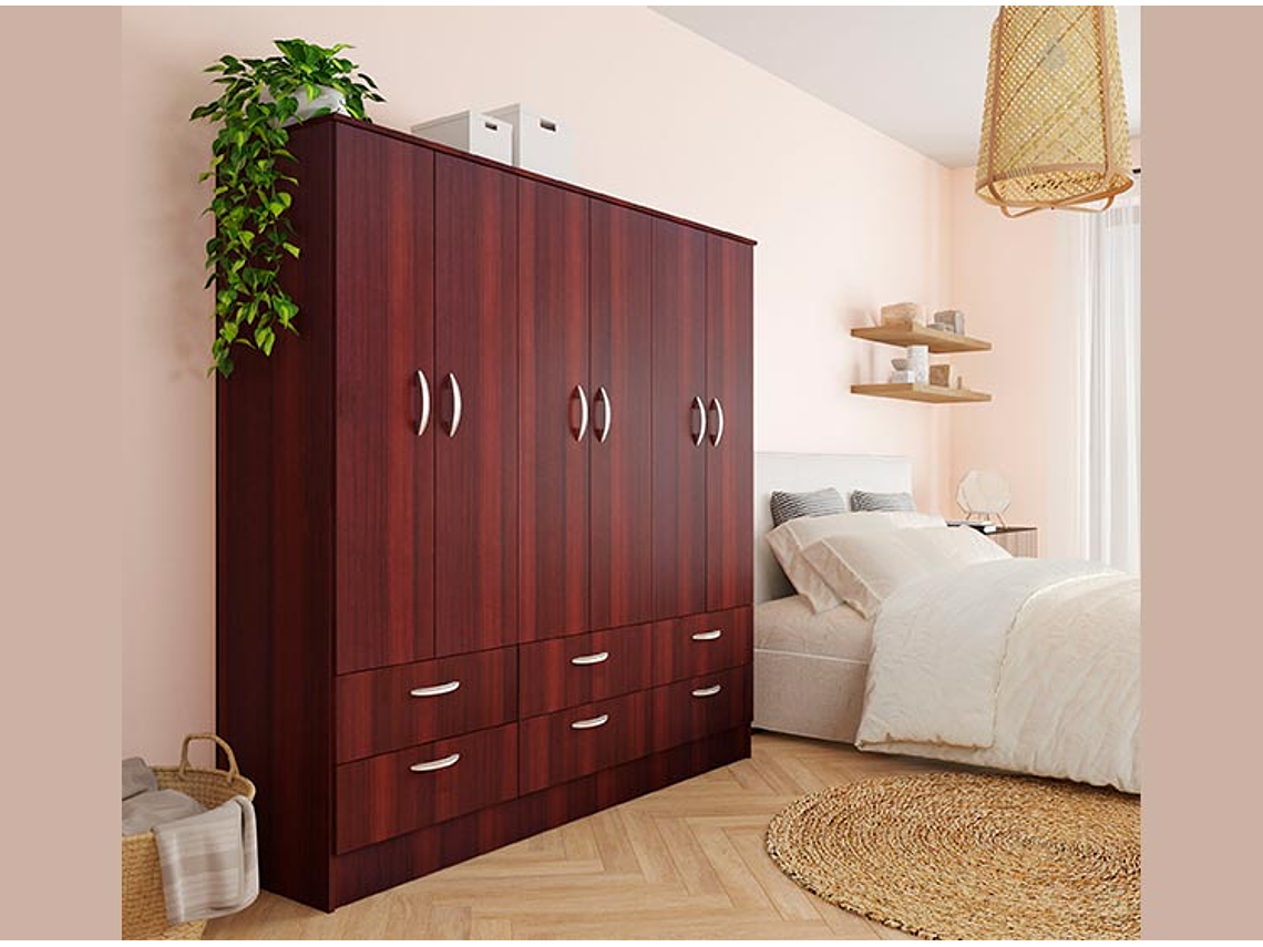 CLOSET CIC MAIPO 6 PUERTAS / 6 CAJONES 180 CM WENGUE 5