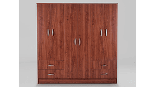 CLOSET CIC MAIPO 6 PUERTAS / 4 CAJONES 180 CM CEREZO NAT