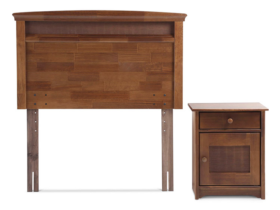 JUEGO DE DORMITORIO ROSEN CAMA BOXET UPLINE 1 PLAZA + SET VENETO 3