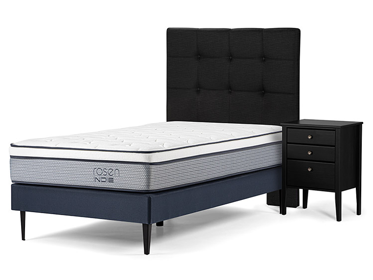 CAMA EUROPEA ROSEN INDIE ISSEY GRAFITO 90 X 200 CM 2