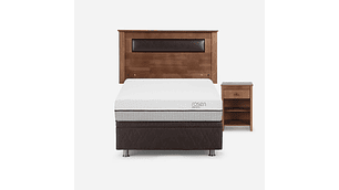 BOXET PRATTA 1 PLAZA 90X200 CM + RESPALDO + VELADOR FERRARA