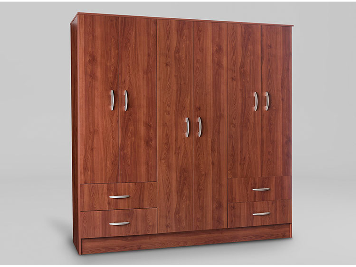 CLOSET CIC MAIPO 6 PUERTAS / 4 CAJONES 180 CM CEREZO NAT 6