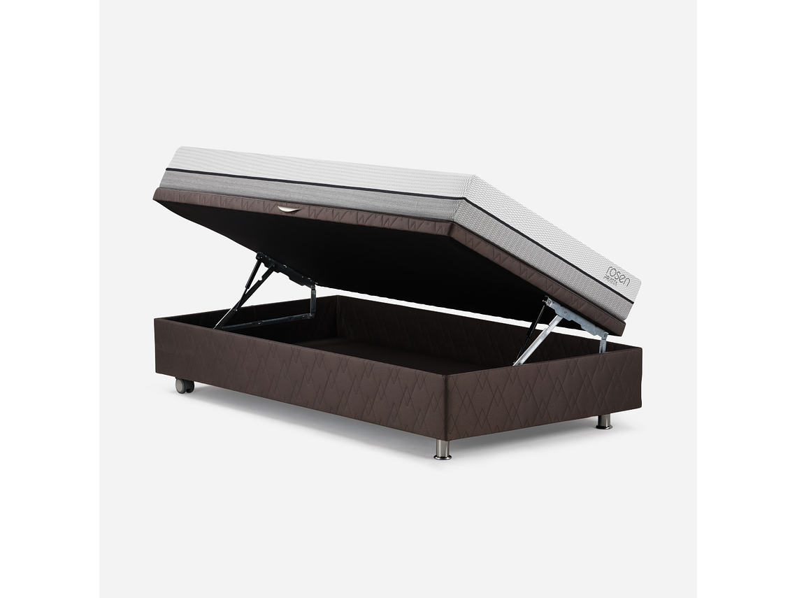 BOXET PRATTA 1 PLAZA 90X200 CM + RESPALDO + VELADOR FERRARA 2