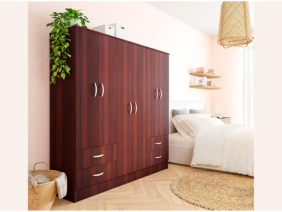 CLOSET CIC MAIPO 6 PUERTAS / 4 CAJONES 180 CM CHOCOLATE 7