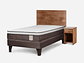 CAMA EUROPEA NEW STYLE 4 PLUS 1 PLAZA + MUEBLES TABOR CAFÉ - Miniatura 2