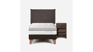 CAMA EUROPEA ROSEN CLASSIQUE+ 1 PLAZA + MUEBLES MAURICE