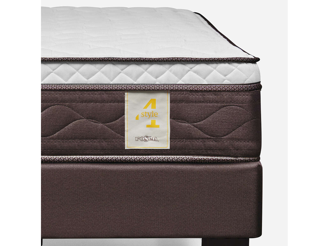 CAMA EUROPEA NEW STYLE 4 PLUS 1 PLAZA + MUEBLES TABOR CAFÉ 6