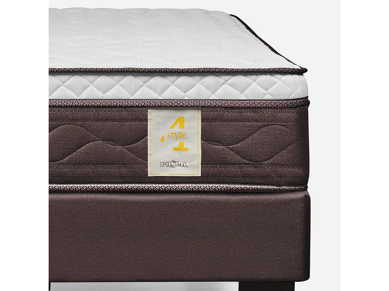 CAMA EUROPEA NEW STYLE 4 PLUS 1 PLAZA + MUEBLES TABOR CAFÉ 6