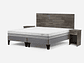 CAMA PRATTA 2 PLAZAS PATA MADERA BD + MUEBLES TABOR GRAFITO - Miniatura 2