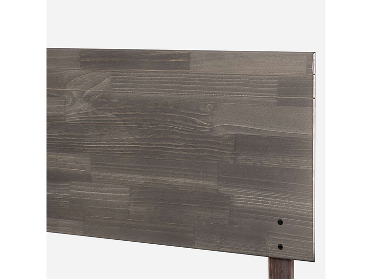 CAMA PRATTA 2 PLAZAS PATA MADERA BD + MUEBLES TABOR GRAFITO 4