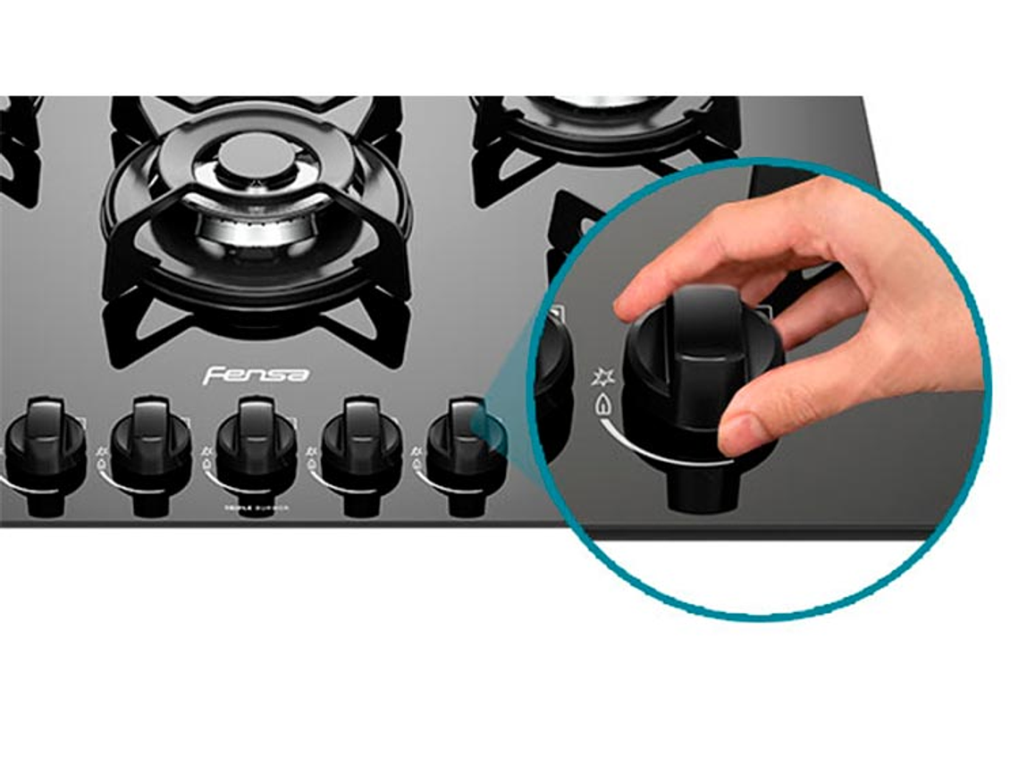 ENCIMERA GAS FENSA 5 PLATOS F GC75V A 6