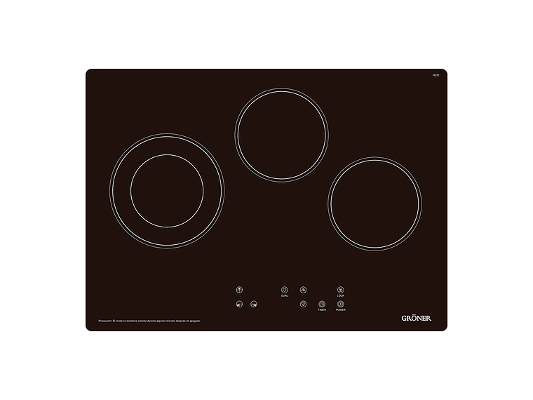ENCIMERA VITROCERÁMICA GRÖNER TOUCH DUAL 3Q 1
