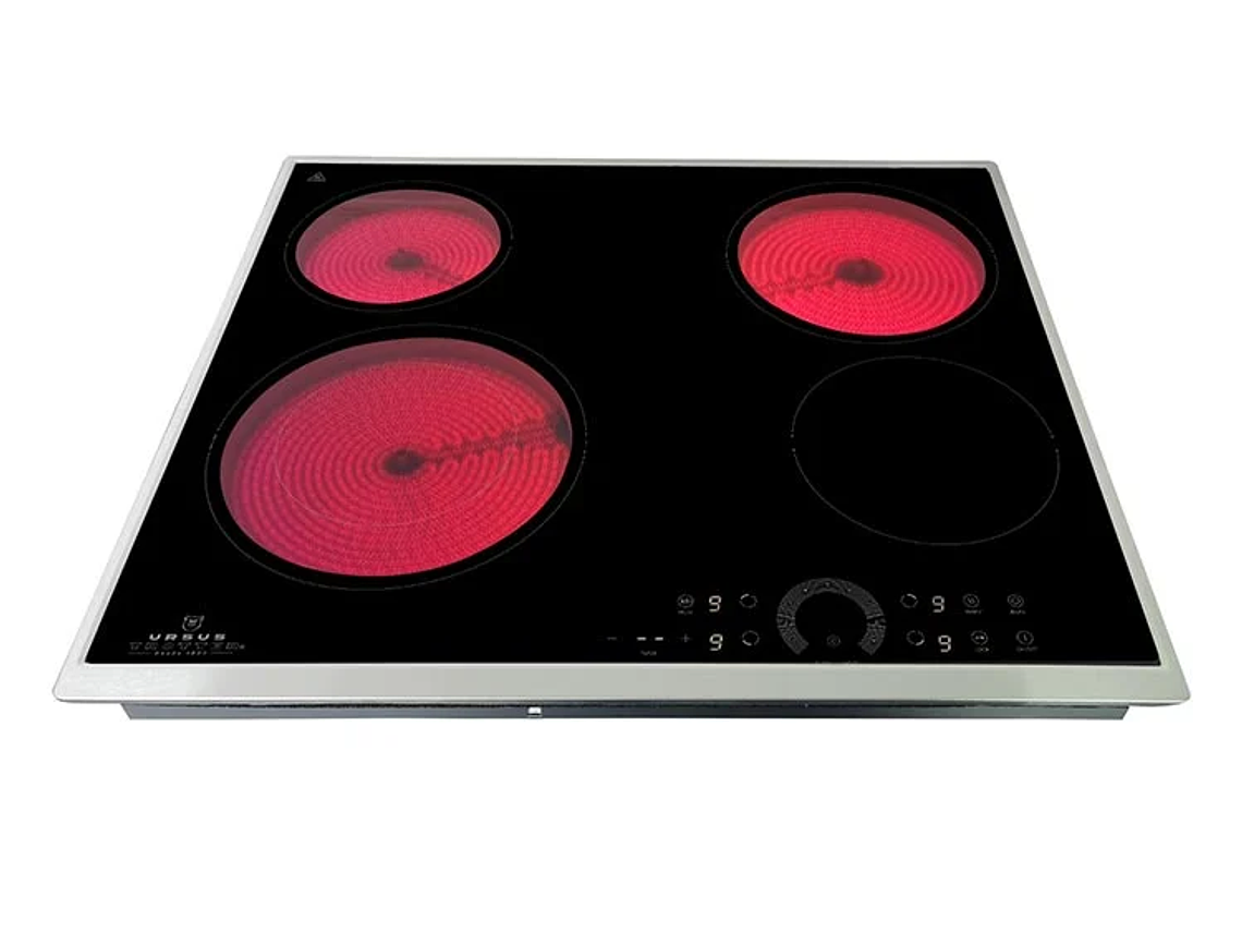 ENCIMERA VITROCERAMICA EMPOTRABLE ELÉCTRICA URSUS TROTTER 4 QUEMADORAS UT-VCT 4P INOX 3