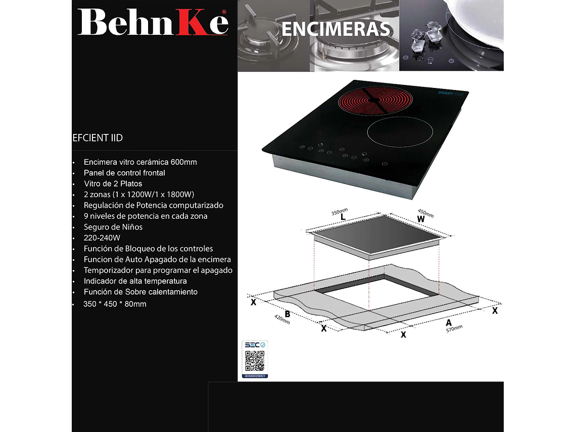  ENCIMERA ELÉCTRICA 2 PLATOS 4