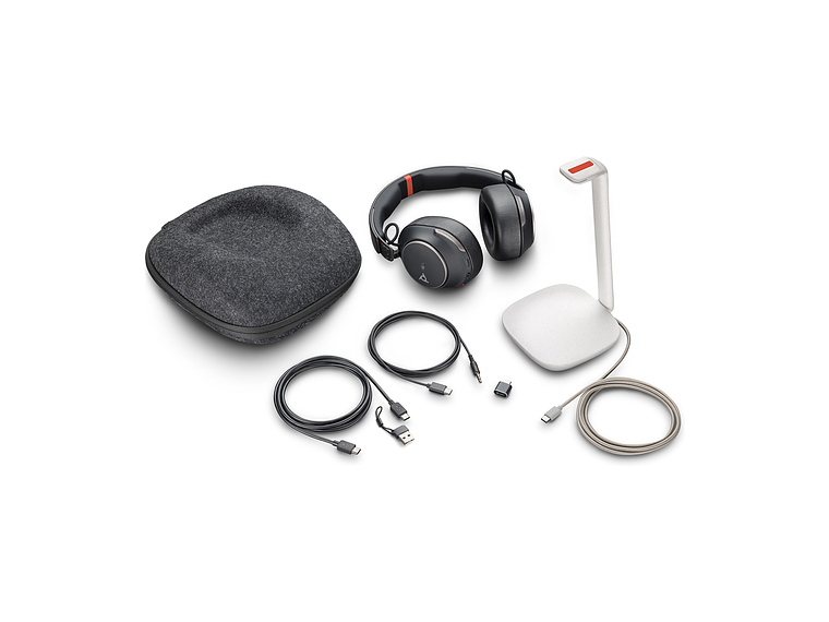 AUDÍFONOS POLY VOYAGER SURROUND 85 UC USB-C/A CON SOPORTE DE CARGA 7