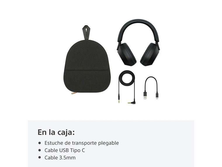 AUDÍFONOS SONY WH-1000XM5 NOISE CANCELLING BLUETOOTH NEGRO 9