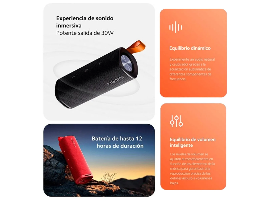 XIAOMI PARLANTE BLUETOOTH SOUND OUTDOOR 30W - ROJO 5