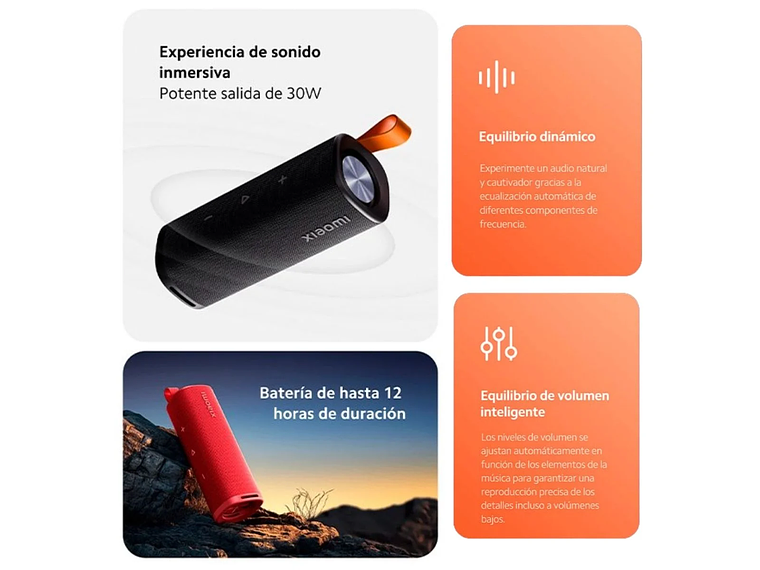 XIAOMI PARLANTE BLUETOOTH SOUND OUTDOOR 30W - ROJO 5