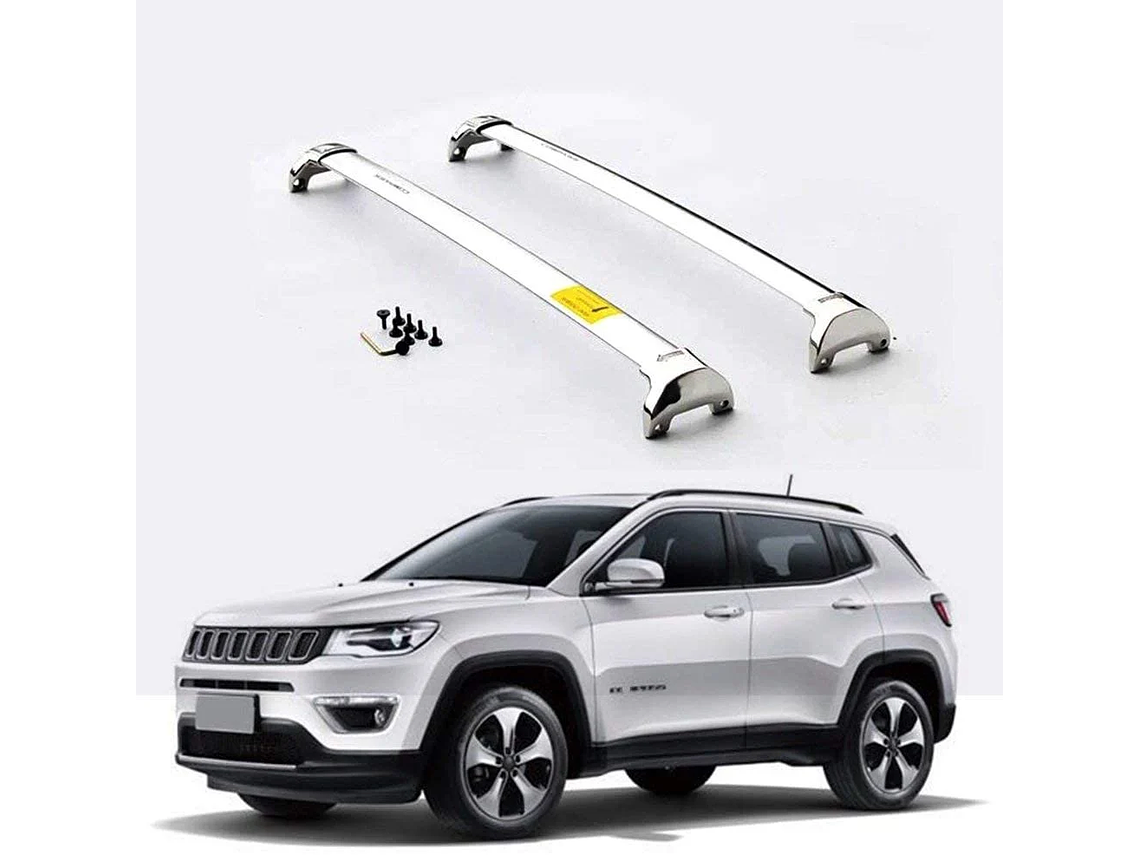 BARRAS PORTAEQUIPAJES OEM JEEP COMPASS 2017 CROMADAS 1