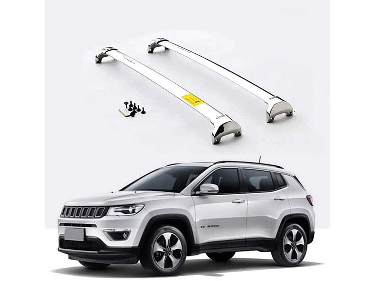 BARRAS PORTAEQUIPAJES OEM JEEP COMPASS 2017 CROMADAS 1