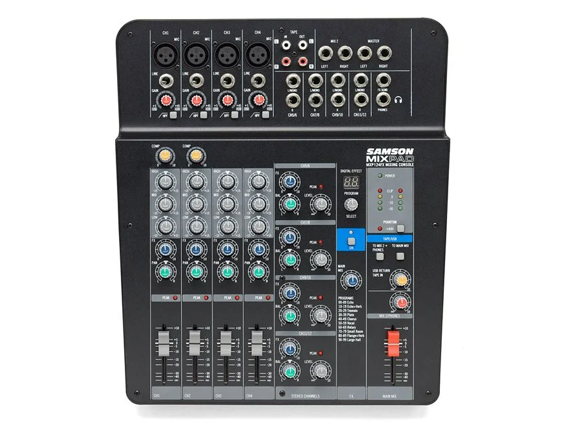 MIXER USB CON EFECTOS SAMSON MXP124FX 1