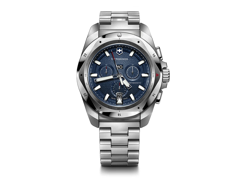 RELOJ DE PULSERA VICTORINOX INOX CHRONO 43 MM CORREA ACERO DIAL AZUL 1