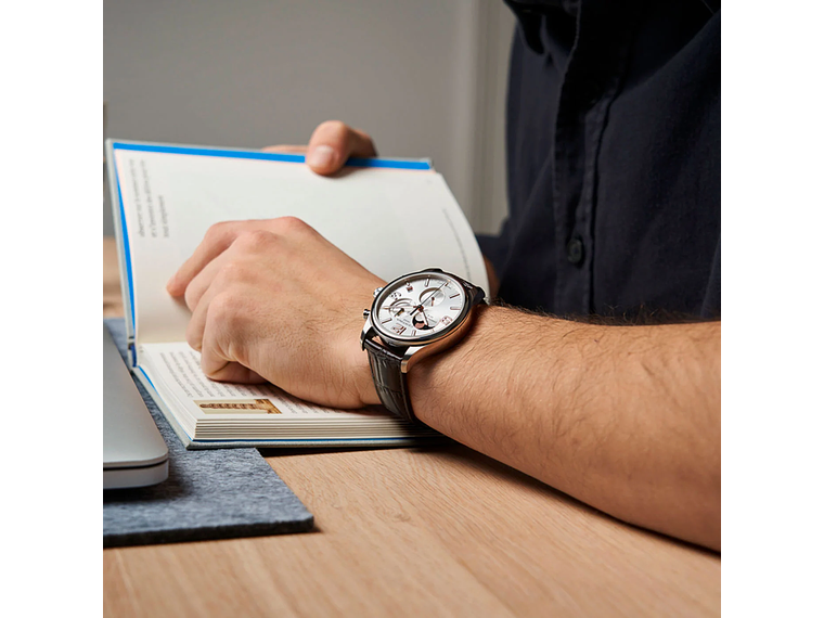 RELOJ CERTINA DS 8 FASE LUNAR CUERO NEGRO 2