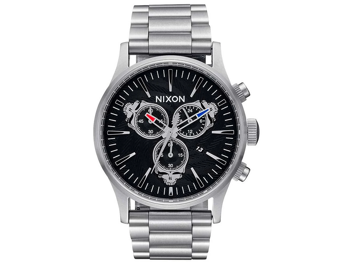 RELOJ GRATEFUL DEAD SENTRY CHRONO SILVER BLACK NIXON 1
