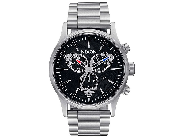 RELOJ GRATEFUL DEAD SENTRY CHRONO SILVER BLACK NIXON 1