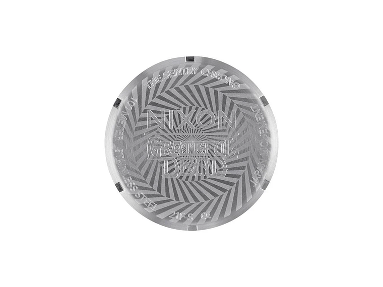 RELOJ GRATEFUL DEAD SENTRY CHRONO SILVER BLACK NIXON 4