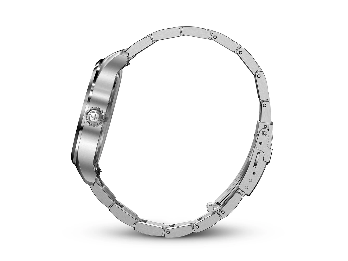 RELOJ WENGER HOMBRE TERRAGRAPH DIAL NEGRO 43 MM CORREA ACERO 2