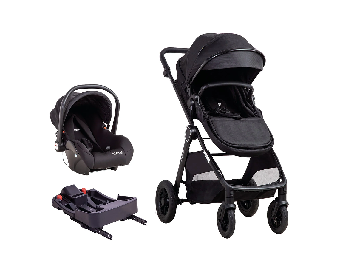 COCHE CUNA TRAVEL SYSTEM ISOFIX SUNSET PREMIUM NEGRO BEBESIT 1