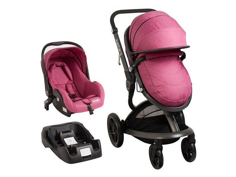 COCHE TRAVEL SYSTEM BEBESIT QUANTUM ROSADO 1