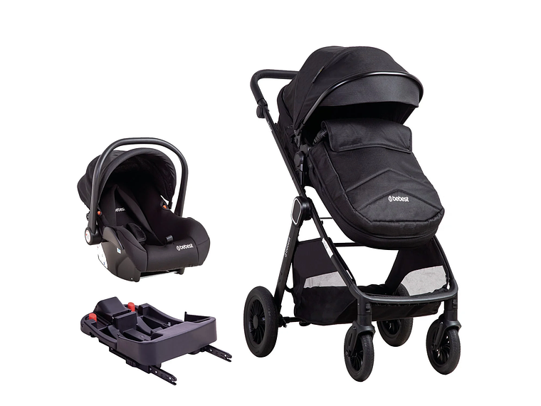 COCHE CUNA TRAVEL SYSTEM ISOFIX SUNSET PREMIUM NEGRO BEBESIT 2
