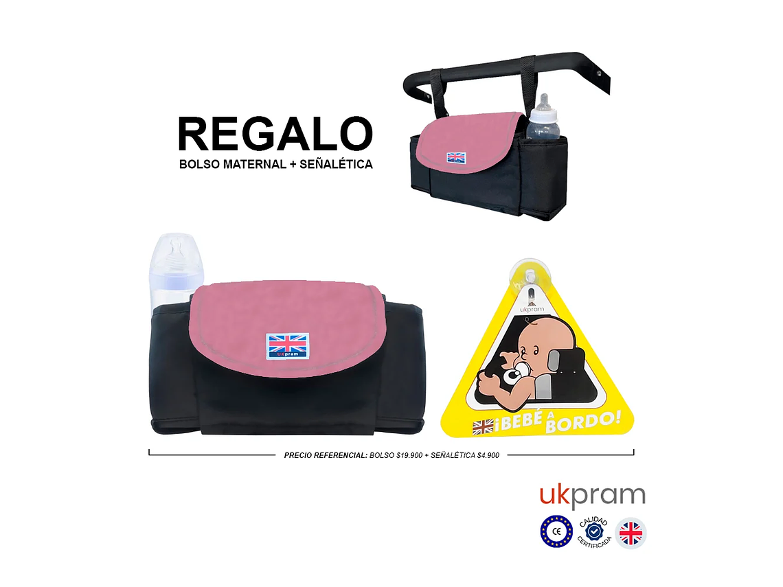 COCHE TRAVEL SYSTEM 4 EN 1 UK PRAM ROSA 4