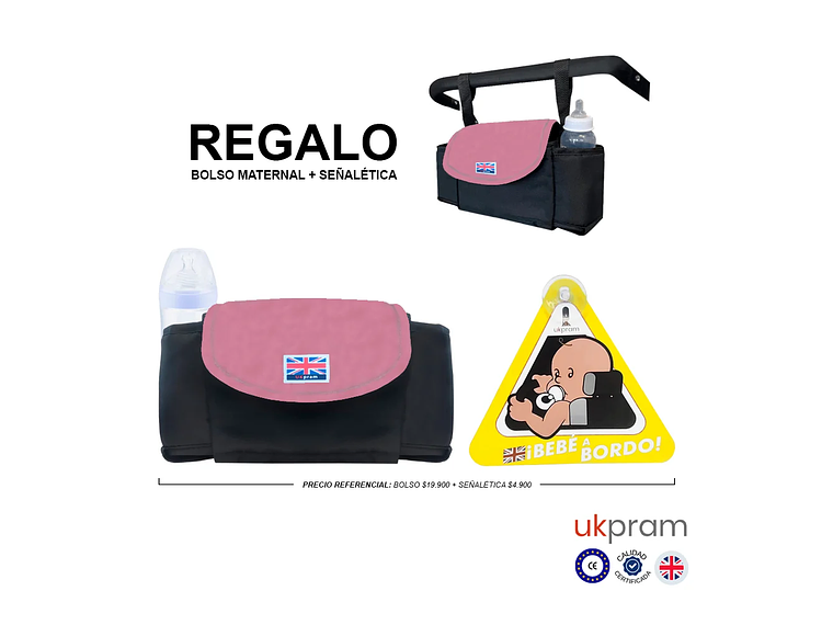 COCHE TRAVEL SYSTEM 4 EN 1 UK PRAM ROSA 4