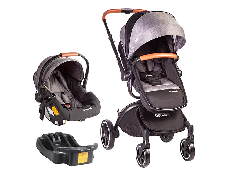 COCHE TRAVEL SYSTEM BEBESIT DELUXE 360° NEGRO 1