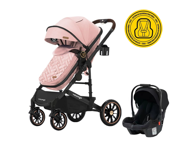 COCHE TRAVEL SYSTEM VENUS PINK 2 EN 1 1