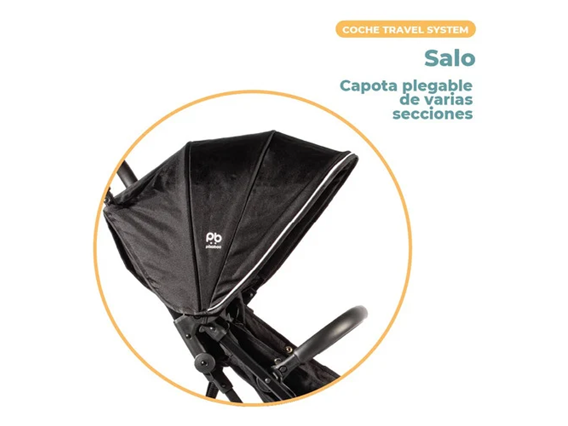 COCHE TRAVEL SYSTEM COMPACTO PIKABOO SALO NEGRO 4