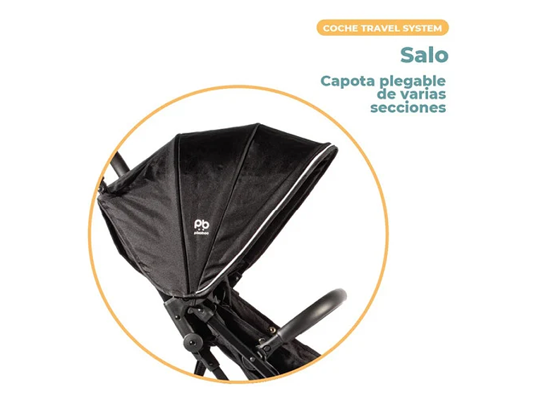 COCHE TRAVEL SYSTEM COMPACTO PIKABOO SALO NEGRO 4