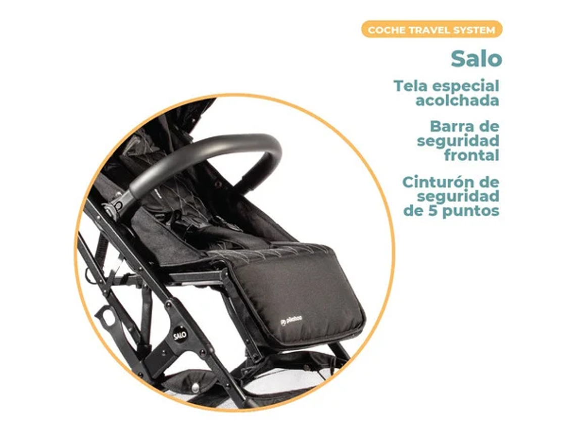 COCHE TRAVEL SYSTEM COMPACTO PIKABOO SALO NEGRO 5