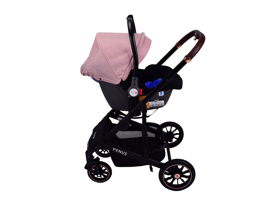 COCHE TRAVEL SYSTEM VENUS PINK 2 EN 1 3