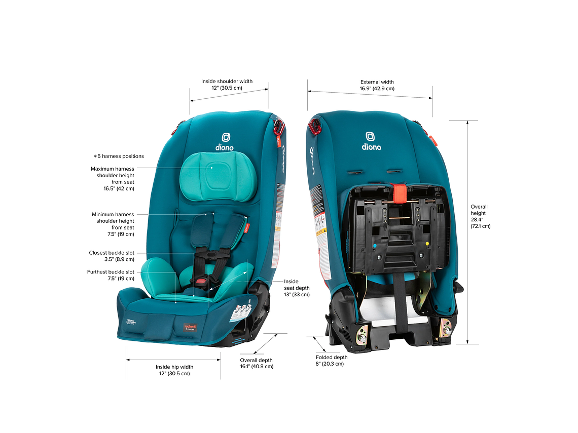 SILLA DE AUTO CONVERTIBLE DIONO RADIAN® 3R EDICIÓN CALIPSO RAZZ 3