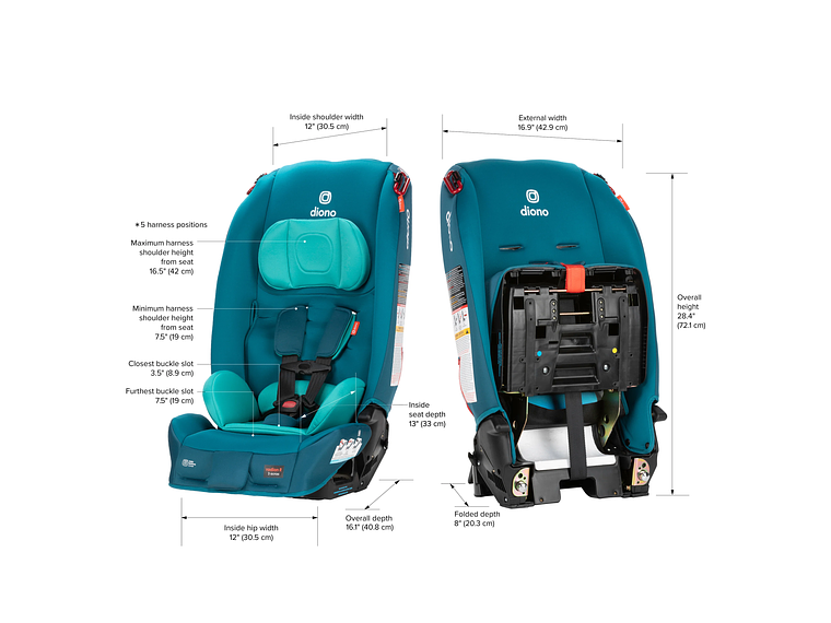 SILLA DE AUTO CONVERTIBLE DIONO RADIAN® 3R EDICIÓN CALIPSO RAZZ 3