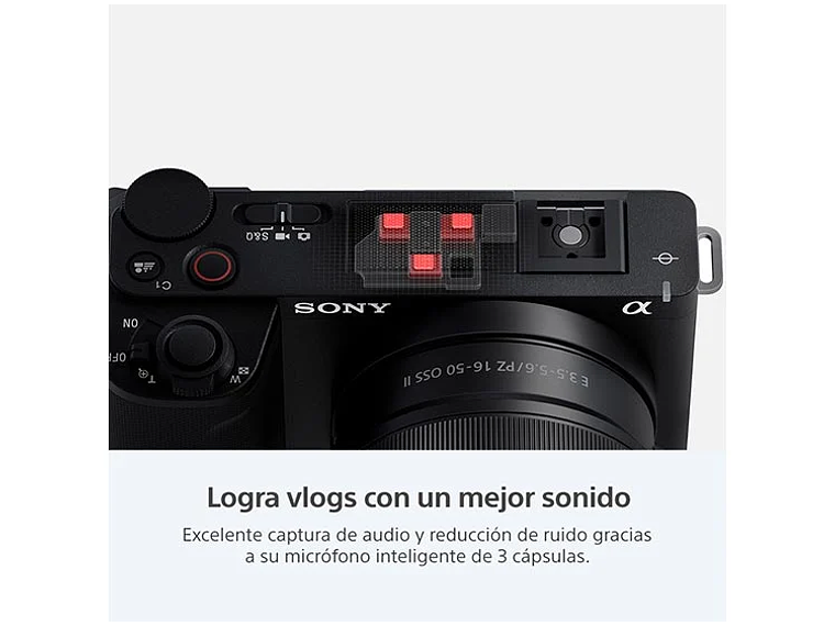 CÁMARA MIRRORLESS SONY ZV-E10 II PARA BLOGS 4K UHD 27MP + LENTE SELP16502 3