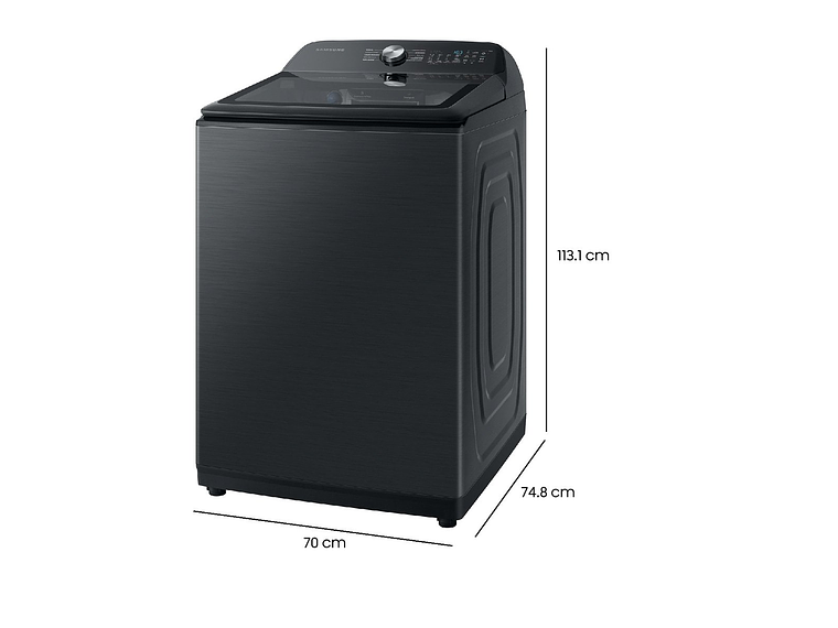LAVADORA CARGA SUPERIOR SAMSUNG WA24A8370GV 24KG NEGRO 2