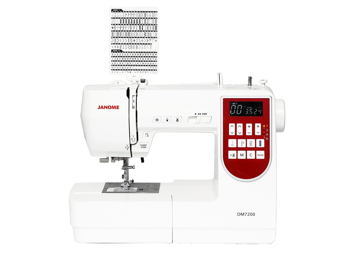 COMBO JANOME MÁQUINA DE COSER DM7200 + OVERLOCK 8002D 1
