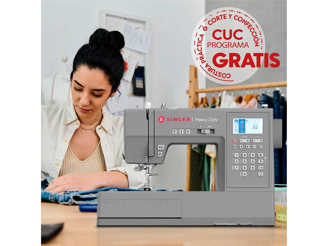 MÁQUINA DE COSER SINGER HEAVY DUTY HD6805C COMPUTARIZADA 5